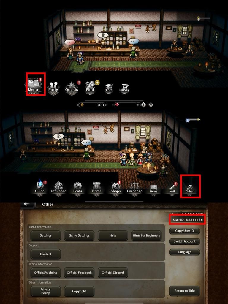 วิธีหา UID เกม Octopath Traveler